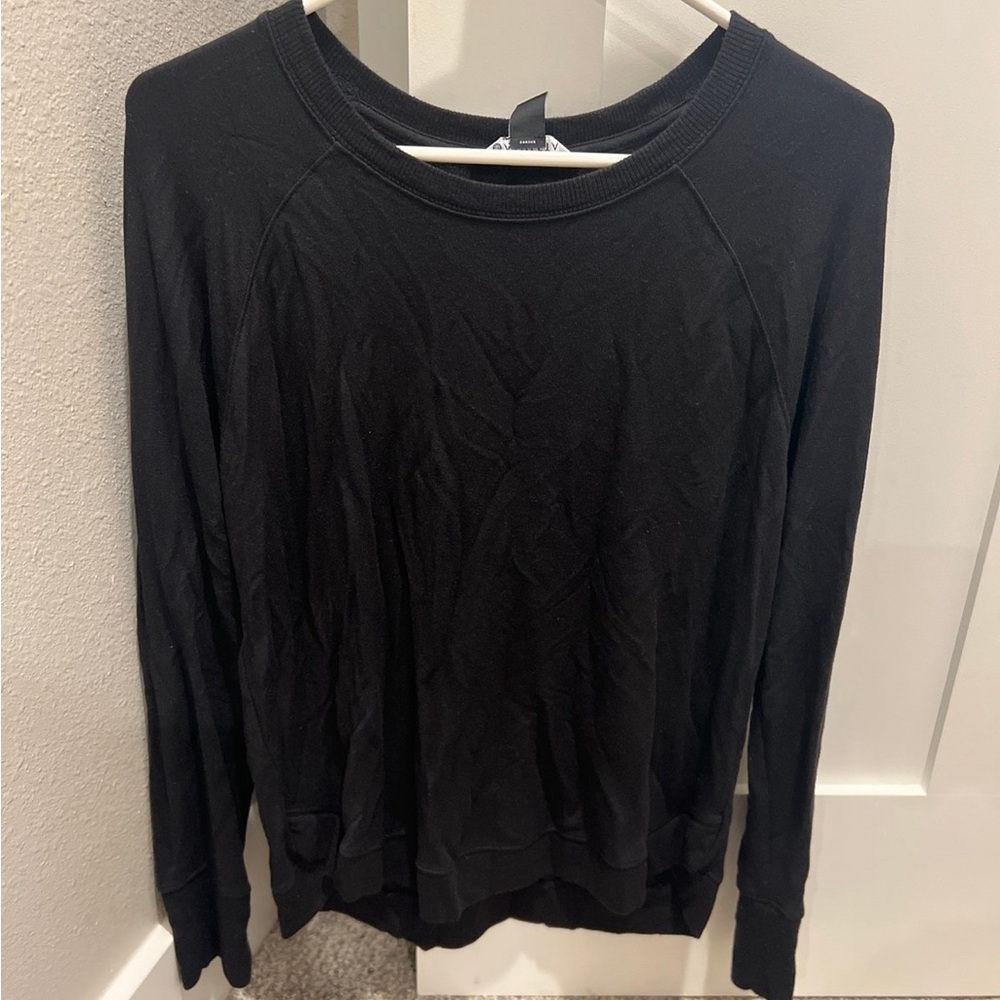 Athleta black hi low black top medium